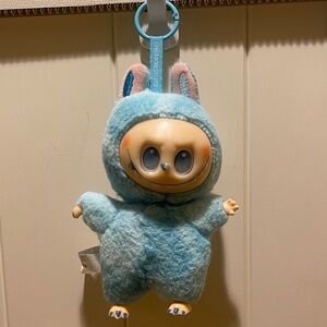 Blue Fuzzy Monster Plush Toy